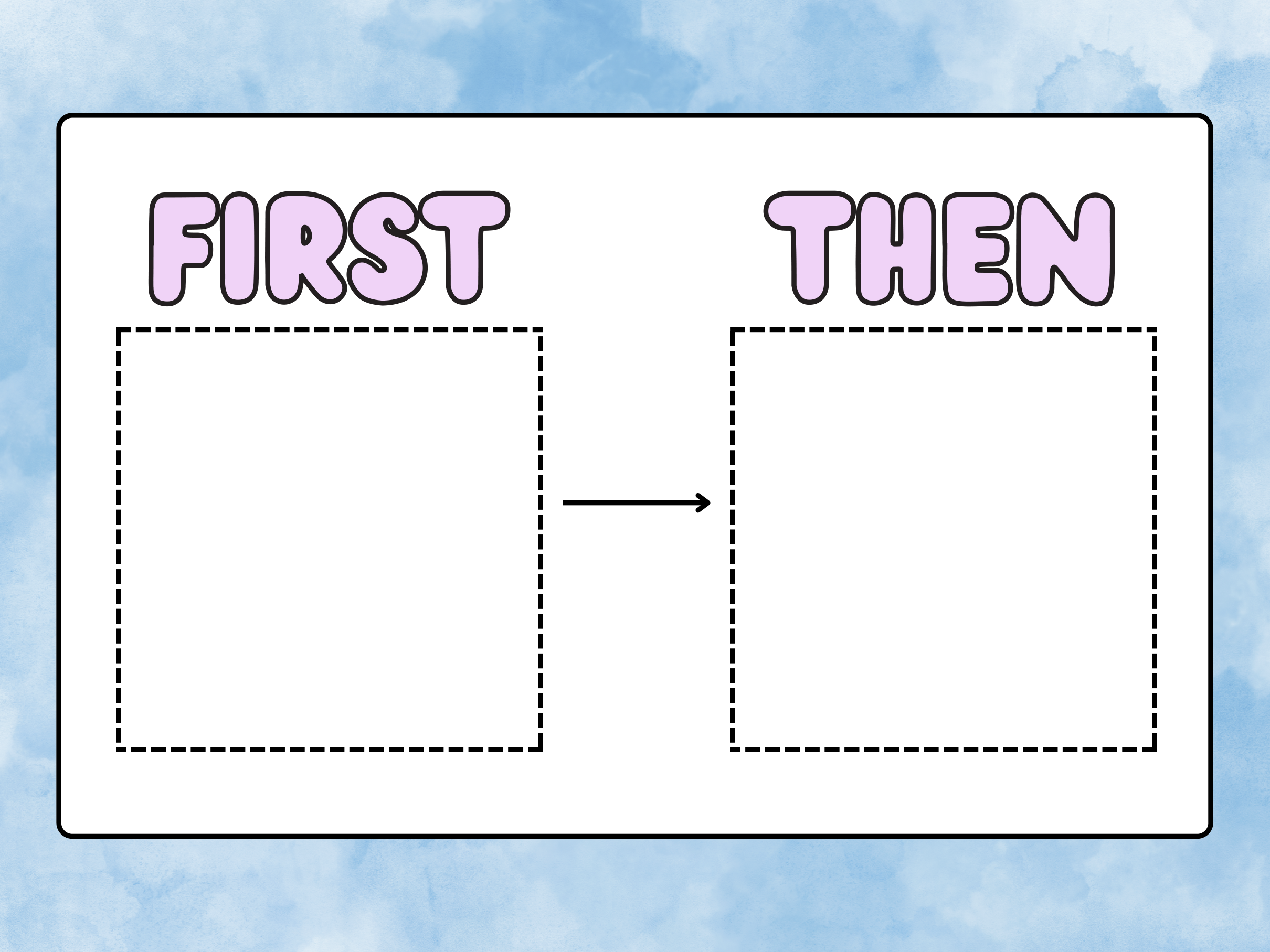 Preview of First Then board