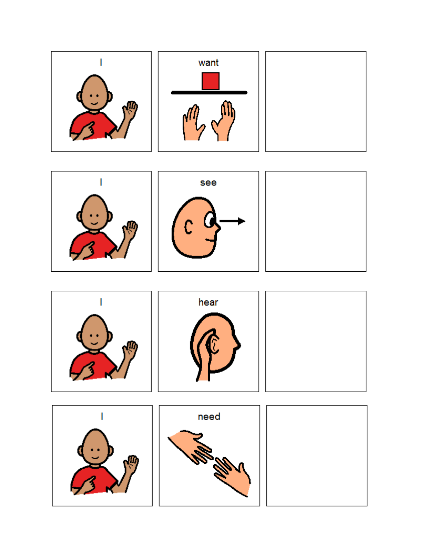 Preview of BasicCommunicationSentenceStrips